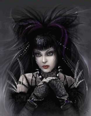 Gif animé gothique femme